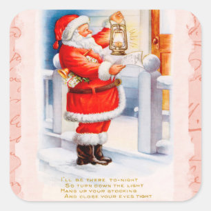 Santa Claus Square Sticker