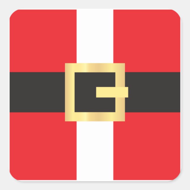Santa Claus Square Sticker (Front)