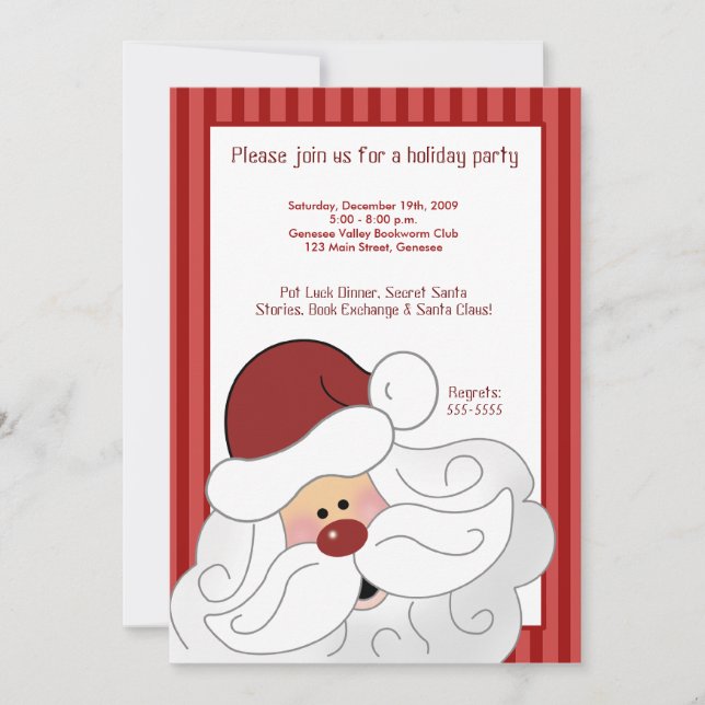 SANTA CLAUS St. Nick Holiday Party Invitation (Front)