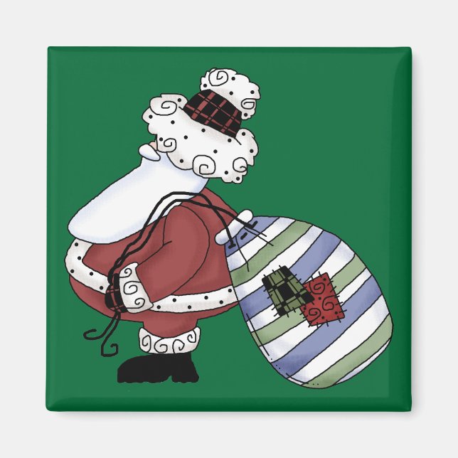 Santa Claus St Nick Jolly Merry Christmas Magnet (Front)
