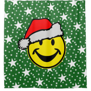 Santa Claus Stars + your ideas Shower Curtain
