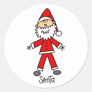 Santa Claus Stick Figure Sticker