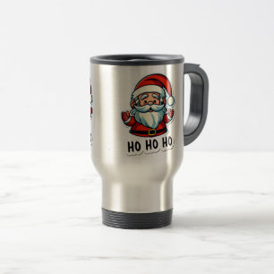 Santa Claus Sticker Art Travel/Commuter Mug, 15 oz Travel Mug