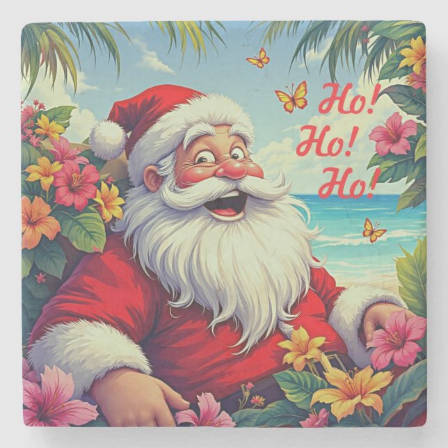 Santa Claus Stone Coaster  (Front)