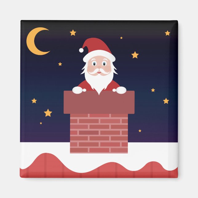 Santa Claus stuck in my Chimney Magnet (Front)