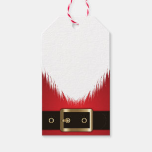 Santa Claus Suit and Beard Gift Tags