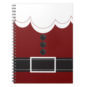 Santa Claus Suit Christmas Holiday Design Notebook