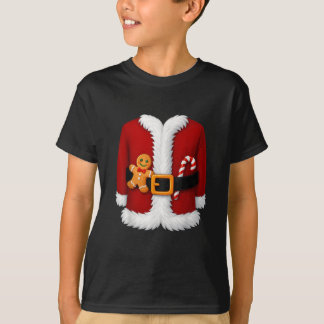Santa Claus Suit Costume Matching Couple Christmas T-Shirt