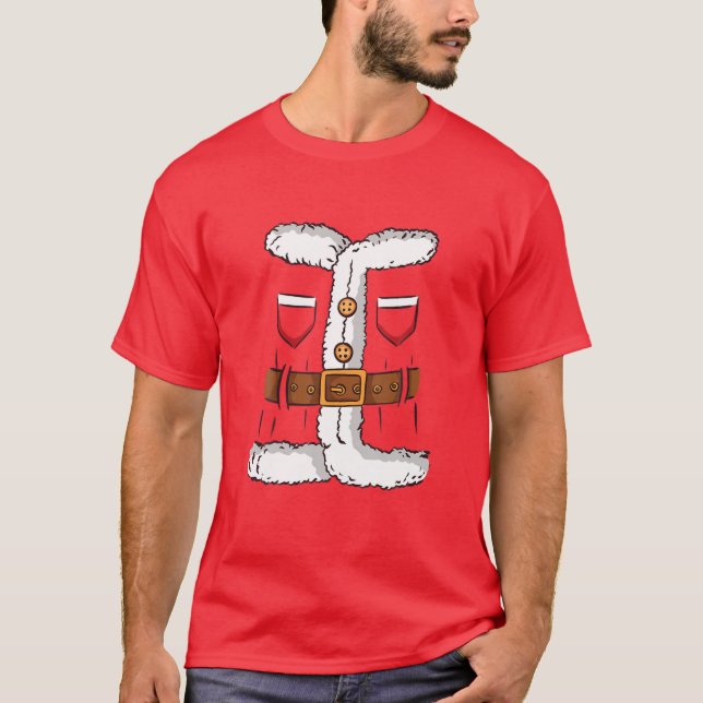 Santa Claus Suit Costume T-Shirt (Front)