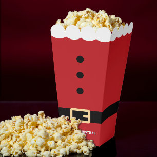 Santa Claus Suit Merry Christmas Popcorn Favour Box