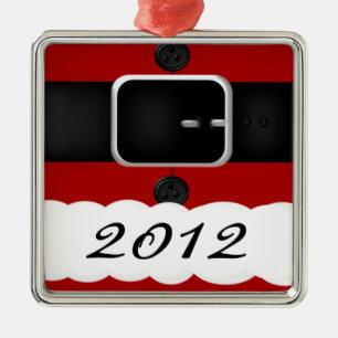 Santa Claus Suit Personalised Christmas Metal Tree Decoration