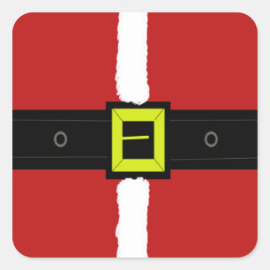 Santa Claus Suit Square Sticker