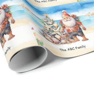 Santa Claus  Summer Christmas In July Wrapping Paper