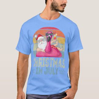 Santa Claus Sunglasses Christmas In July Santa In T-Shirt