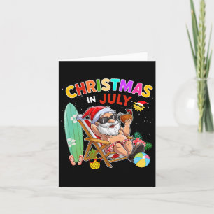 Santa Claus Sungles Beach Christmas In July Men Wo Card