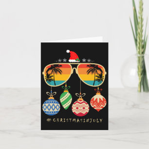 Santa Claus Sungles Beach Christmas In July Men Wo Card