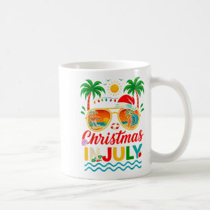Santa Claus Sungles Beach Christmas In July Men Wo Coffee Mug