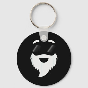Santa Claus Sungles Funny Hipster Christmas Appare Key Ring