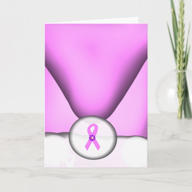 Santa Claus Supports Breast Cancer Card (Front)