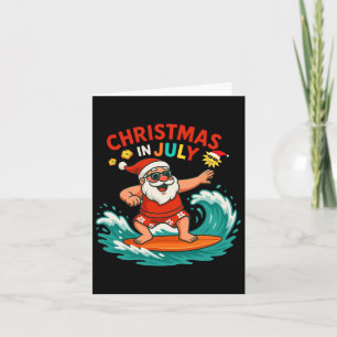 Santa Claus Surfing Beach Christmas In July Men Wo Card
