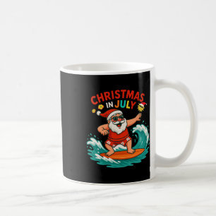 Santa Claus Surfing Beach Christmas In July Men Wo Coffee Mug