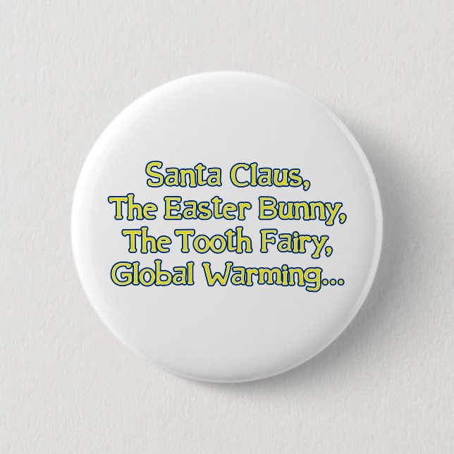 Santa Claus, The Easter Bunny, The Tooth Fairy, Gl 6 Cm Round Badge (Front)