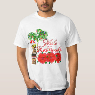 Santa Claus Tiki Mele Kalikimaka T-Shirt