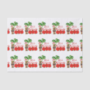 Santa Claus Tiki Mele Kalikimaka Tissue Paper