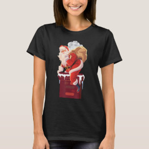 Santa Claus Toilet Paper 2020 Humour Funny Christm T-Shirt