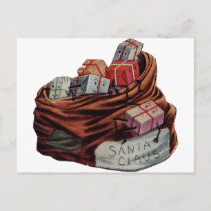 Santa Claus Toy Bag Holiday Postcard