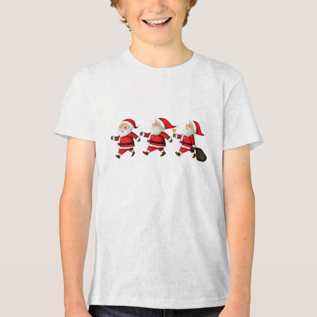 Santa Claus Tri-Blend Shirt (Front)