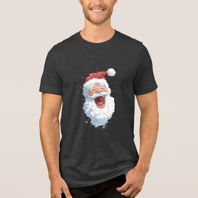 Santa Claus  Tri-Blend Shirt (Front)