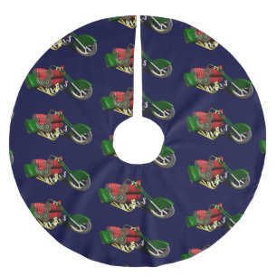 Santa Claus' Trike Brushed Polyester Tree Skirt