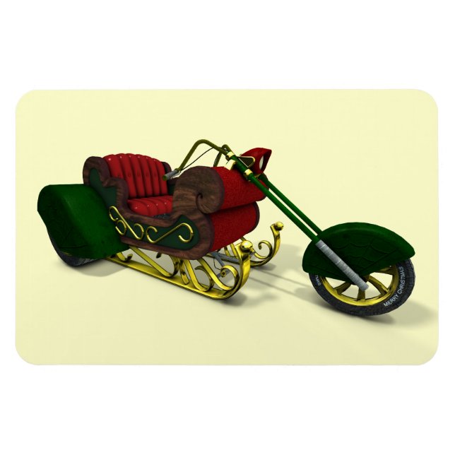 Santa Claus' Trike Magnet (Horizontal)