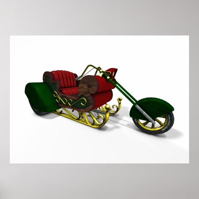 Santa Claus Trike Sledge Poster (Front)
