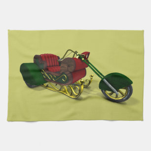Santa Claus' Trike Tea Towel