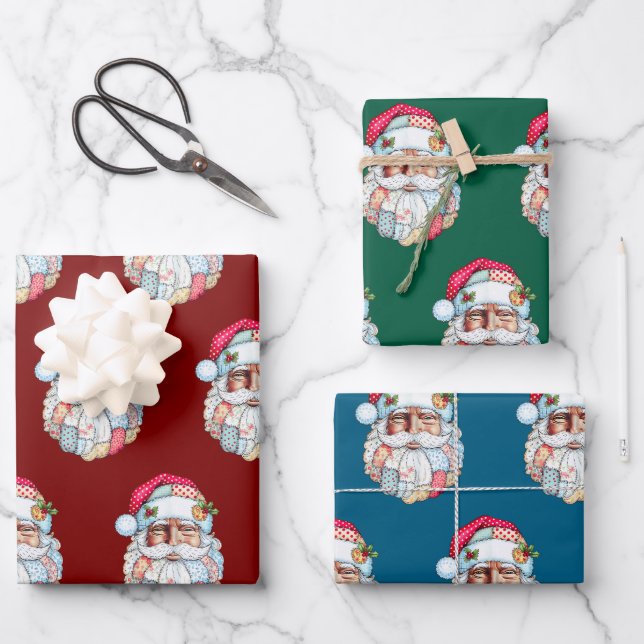 Santa Claus Trump Christmas | Trump Santa Hat Wrapping Paper Sheet (Front)
