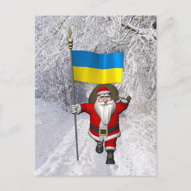 Santa Claus  Ukraine Holiday Postcard (Front)