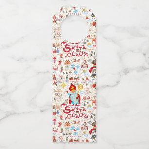Santa Claus und Frohe Weihnachten Bottle Tag