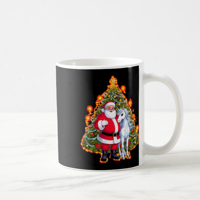 Santa Claus Unicorn Christmas Sweater Christmas Tr Coffee Mug (Right)