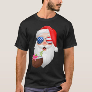   Santa Claus Usa Sunglasses Summer Christmas In J T-Shirt