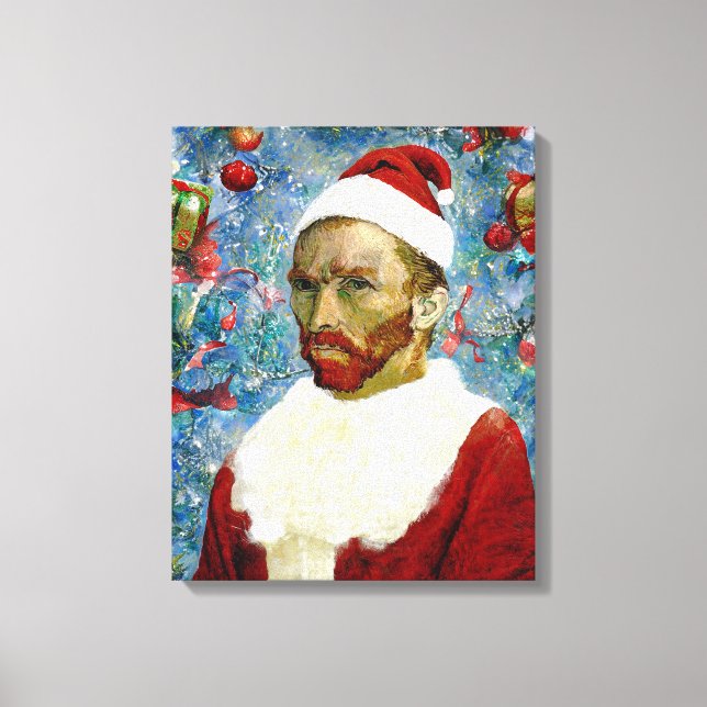 Santa Claus, Van Gogh Canvas Print (Front)