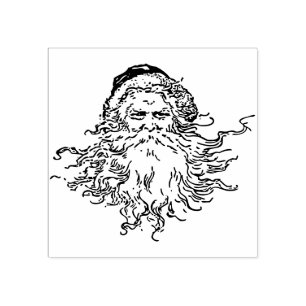 Santa Claus vintage art Rubber Stamp