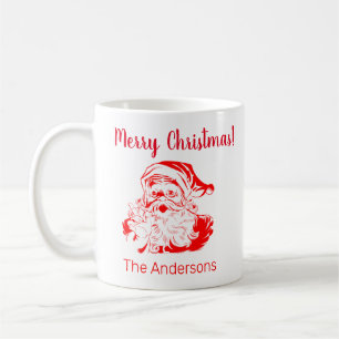 Santa Claus Vintage Christmas Coffee Mug Cup