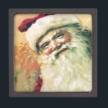 Santa Claus Vintage Christmas Keepsake Box<br><div class="desc">Santa Claus Vintage Christmas Holidays by Inge Lewis. Find more matching items at the ingeinc.com store.</div>