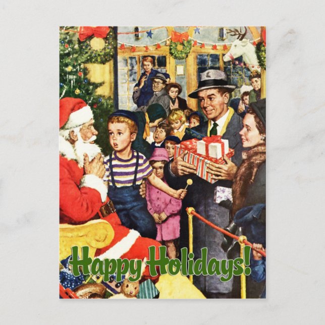 Santa Claus Vintage Christmas Postcard (Front)