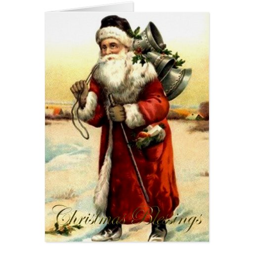 Santa Claus Vintage Father Christmas Card | Zazzle