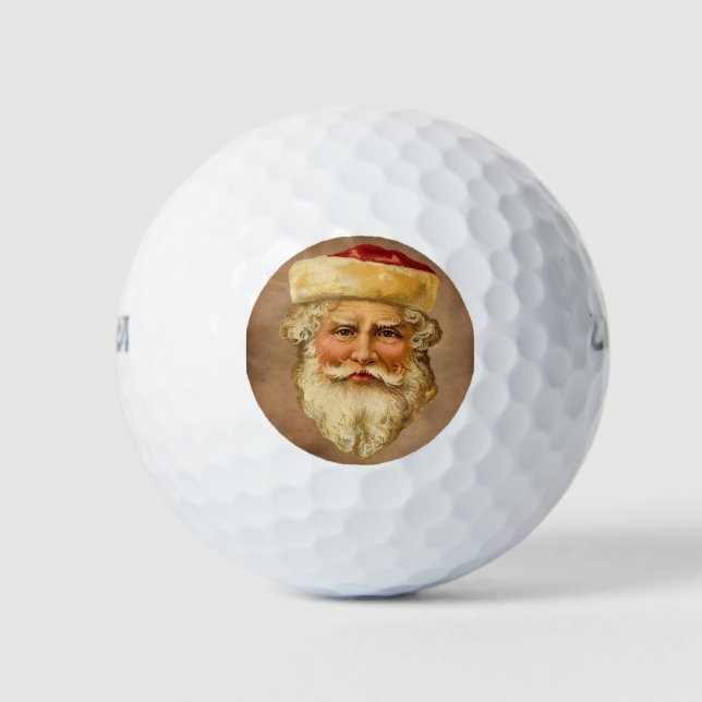 Santa Claus Vintage Golf Ball (Front)