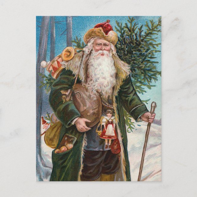 "Santa Claus" Vintage Holiday Postcard (Front)
