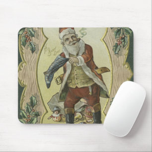 Santa claus Vintage Illustration Mouse Mat